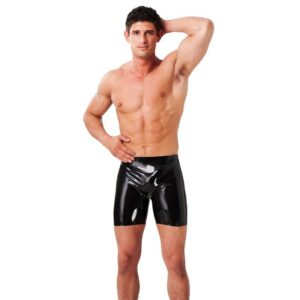 Rimba Latex Play Bermuda 5 Tanga de Cuero Ajustable con Abertura - Erotiks | Tienda erótica online