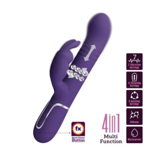 Coale Vibrador con Thursting y Bolas Rotatorias 10 Brightlavender Vibrador y Rotador Doble Motor 360º USB Silicona - Erotiks | Tienda erótica online