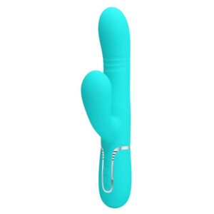 Mariana Vibrador 4 en 1 Silicona Turquesa 4 Mariana Vibrador 4en1 Silicona Fucsia - Erotiks | Tienda erótica online