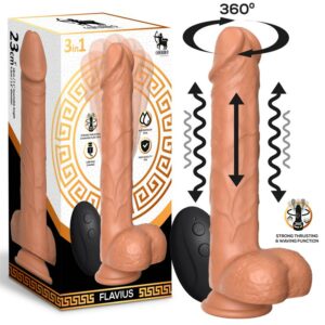 Flavius Dildo con Vibración, Thrusting y Waving 360º 9 - 23 cm 10 Mariana Vibrador 4en1 Silicona Fucsia - Erotiks | Tienda erótica online