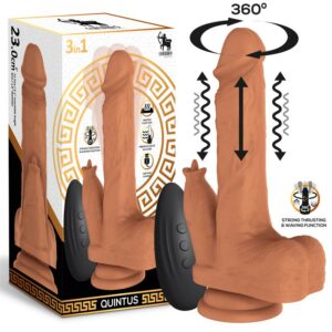 Quintus Dildo con Vibración, Thrusting y Waving 360º 9 - 23 cm 3 Pretty Love Vibrador Antoine Color Rosa - Erotiks | Tienda erótica online