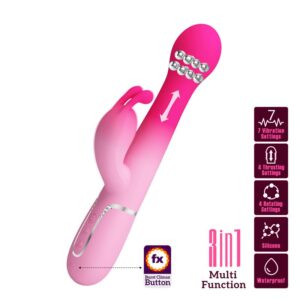 Dejon Vibrador con Thrusting y Bolas Rotatorias 2 Brightlavender Vibrador y Rotador Doble Motor 360º USB Silicona - Erotiks | Tienda erótica online