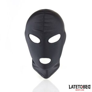 Máscara con Apertura Ojos y Boca Negra 2 Mordaza con Aro de Metal Aro: 5 cm - Erotiks | Tienda erótica online